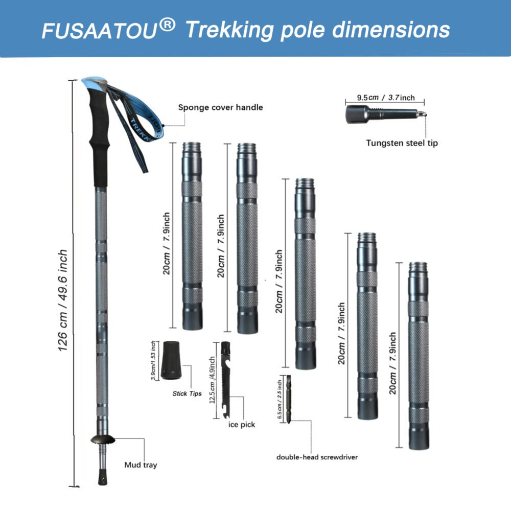 Trekking Pole Multi Tactical Hiking Stick - Image 3