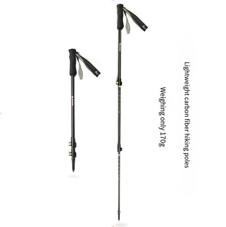 Aricxi Ultralight Carbon Fiber Trekking Poles, Telescopic Carbon Fiber Walking Sticks, Outdoor Hiking and Climbing Gear