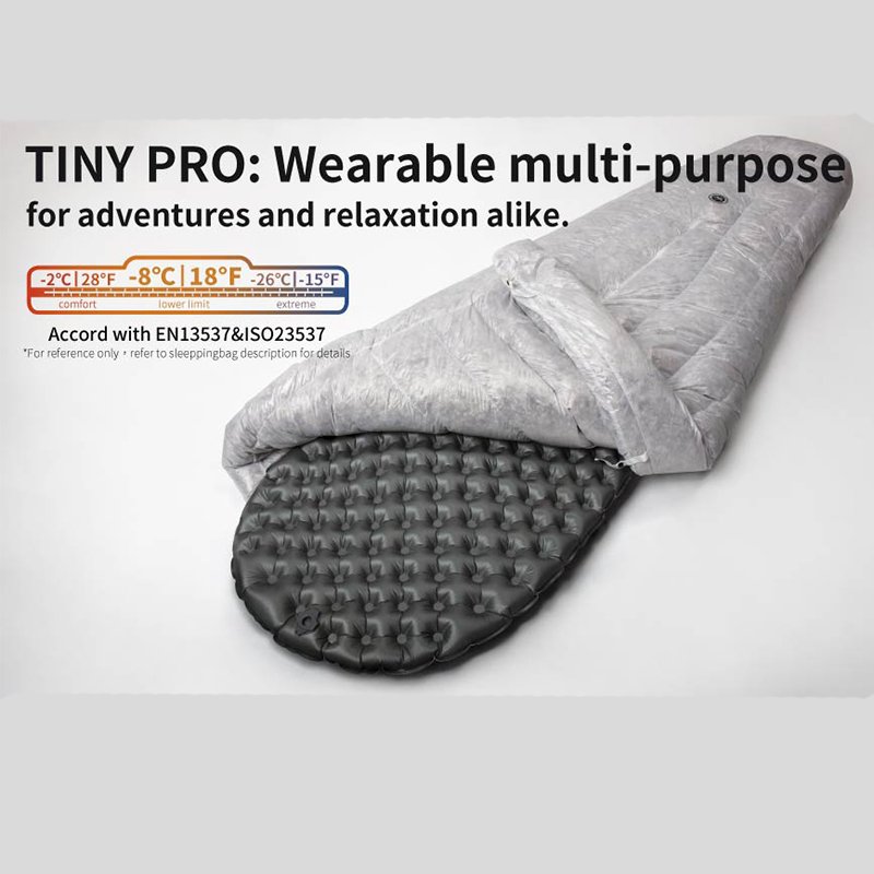 Tiny PRO Wearable fp800 Down Sleeping Top Quilt -8℃ / 18° F - Image 7