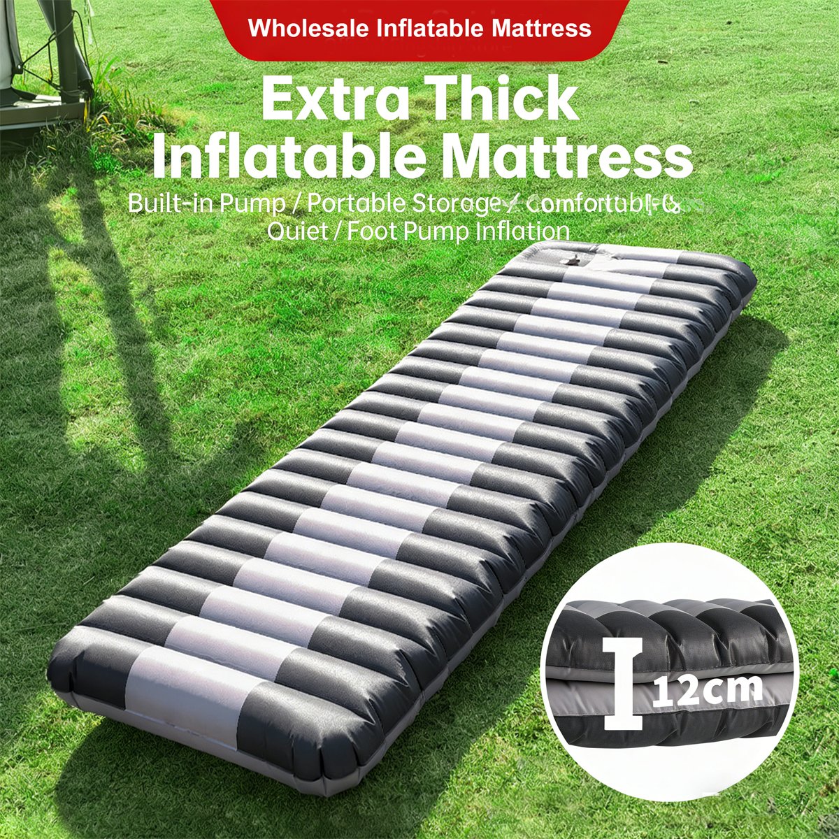 Outdoor inflatable mattress thickened single sleeping mat - Image 7
