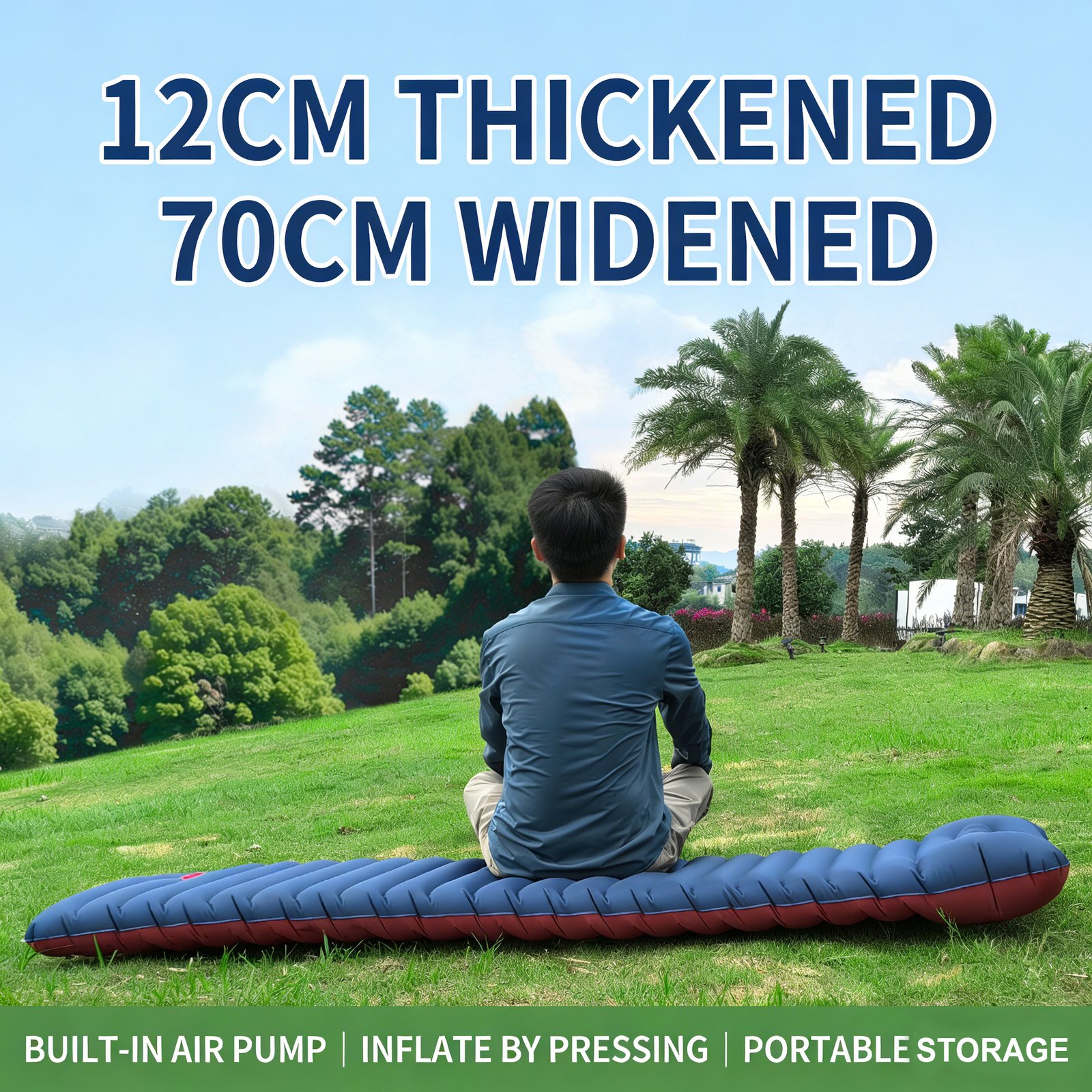 Portable Inflatable mattress Outdoor widened moisture-proof - Image 6
