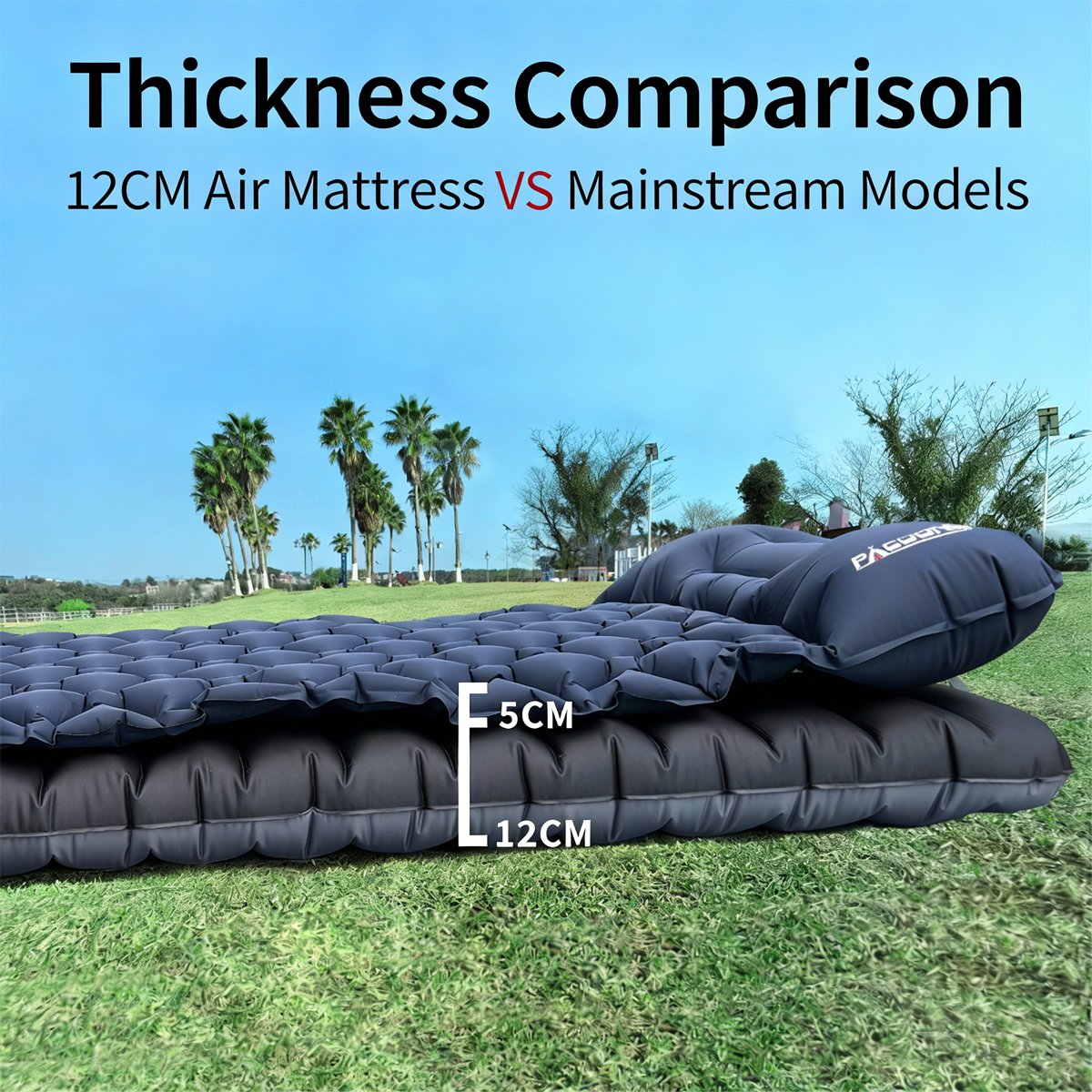 Outdoor inflatable mattress thickened single sleeping mat - Image 2